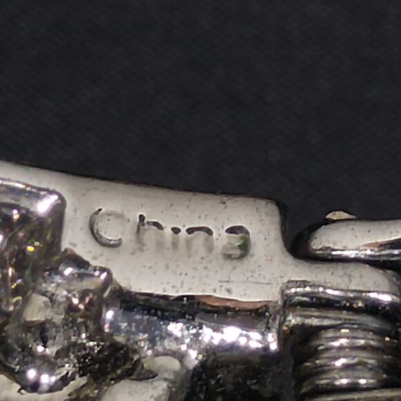 Vintage 1990s Rainbow Rhinestone Bracelet Hinged Magnetic Clasp 7.75" Statement - Picture 7 of 9